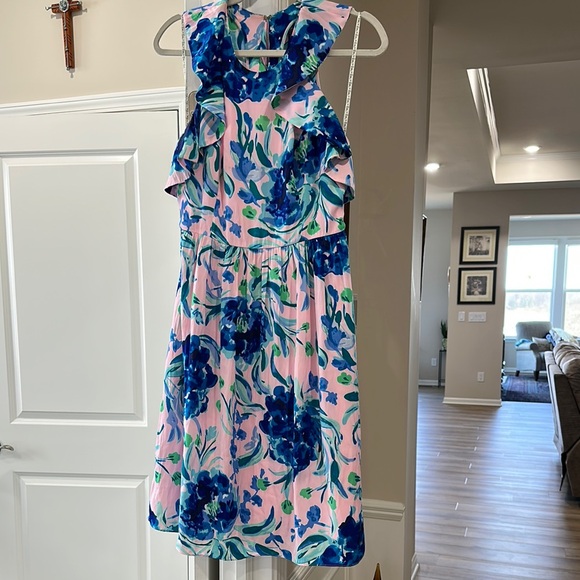 Lilly Pulitzer Dresses & Skirts - Floral Sleeveless Dress in Pink and Blue